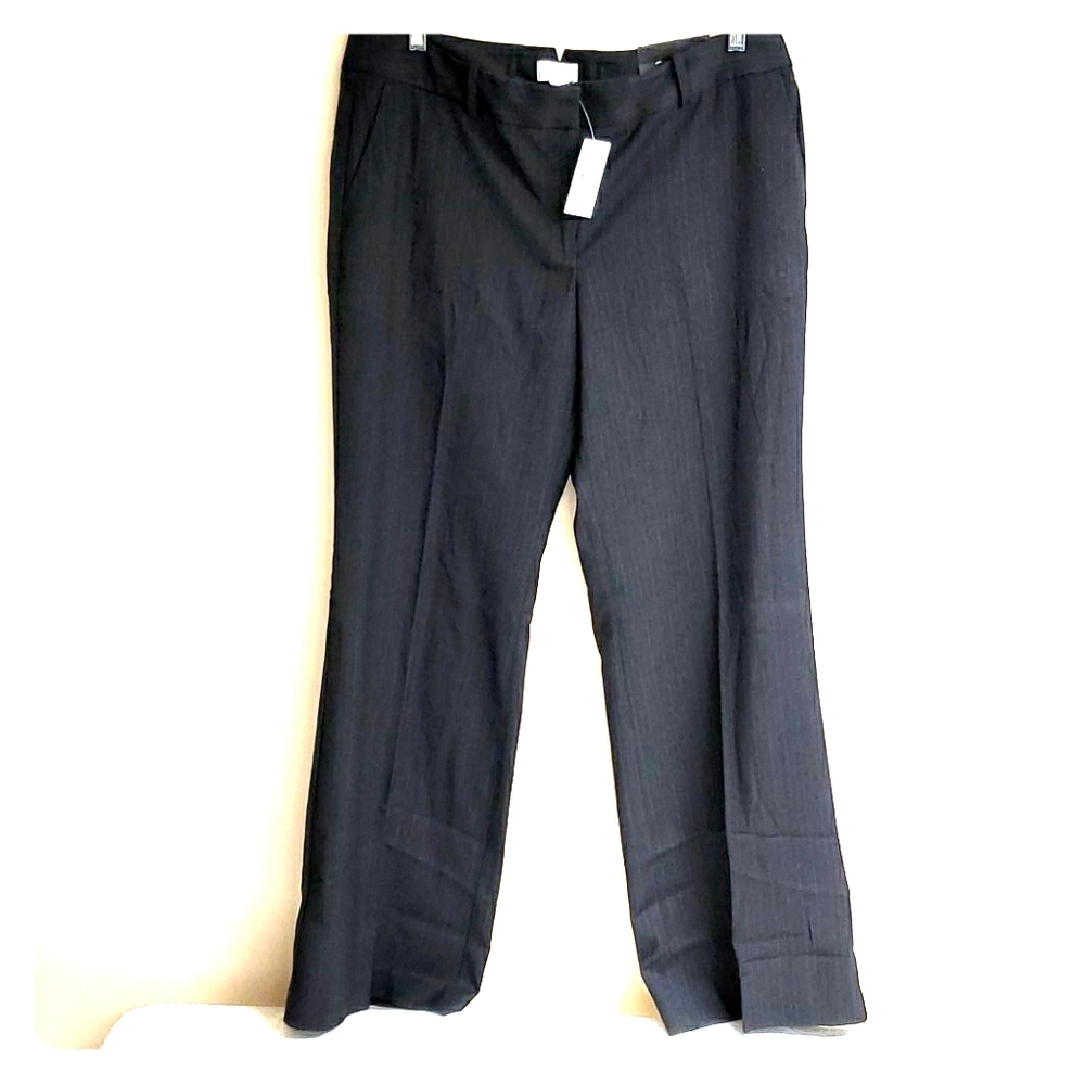 Ann Taylor Loft straight leg trouser, charcoal